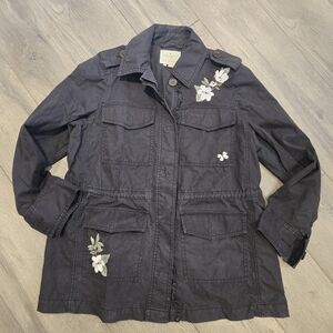 Kate Spade Floral Army Anorak Utility Jacket